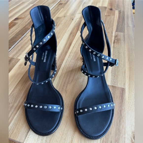 Zadig & Voltaire Black Strappy Heels size 41 - Picture 7 of 7